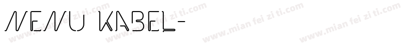 nenu kabel字体转换